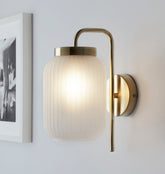 Flute Frosted Ribbed Acrylic Shade Wall Light