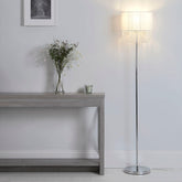 Luna White Floor Lamp with Acrylic Drops