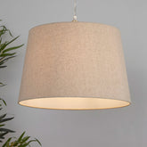 Oakfield Natural Linen Tapered Drum Easy Fit Shade
