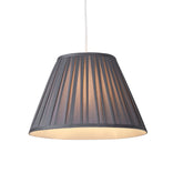 Twilight Tapered Grey Box Pleat Light Shade