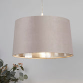 Mink Velour Velvet Tapered Drum Easy Fit Shade