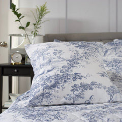 The Lyndon Company Toile Blue Printed Cushion (45cm x 45cm)