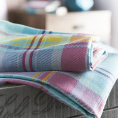 Applecross Pastel Check Brushed Cotton Duvet Set