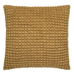 Bobble Ochre Large Velvet Cushion (55cm x 55cm)