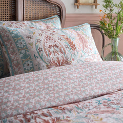 Ornamental Floral Damask Reversible Cotton Duvet Set