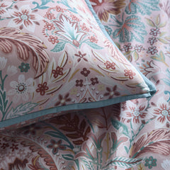 Ornamental Floral Damask Reversible Cotton Duvet Set