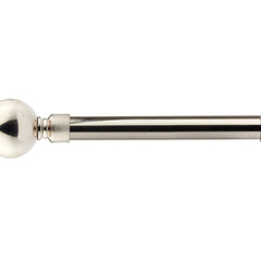Brushed Silver Ball Extendable Curtain Pole