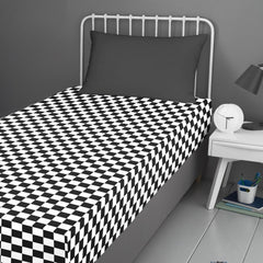 Beckett Monochrome Stripe 25cm Fitted Bed Sheet