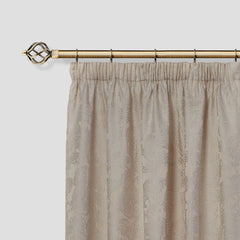 Antique Brass Bird Cage Extendable Curtain Pole with Rings