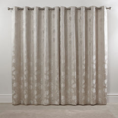 Blossom Cream Lined Eyelet Jacquard Curtains