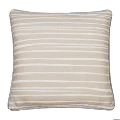 Beach Huts Natural Outdoor Cushion (43cm x 43cm)