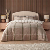 Silentnight Natural Check Brushed Cotton Duvet Set