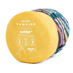 Silentnight Camping Collection Rainbow Print Kids Sleeping Bag