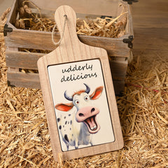 The Funny Farm Serving Board Udderly Delicious