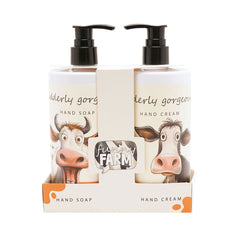 The Funny Farm Hand Soap and Hand Cream Set 500ml Udderly Gorgeous