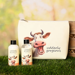 The Funny Farm Body Wash and Lotion Wash Bag Set Udderly Gorgeous