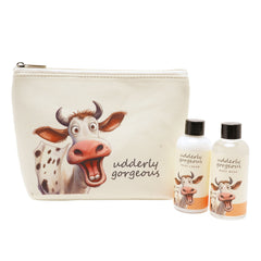 The Funny Farm Body Wash and Lotion Wash Bag Set Udderly Gorgeous