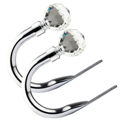 Chrome Crystal Curtain Holdbacks (Pair)