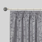 Brushed Silver Cut Glass Extendable Curtain Pole with Rings