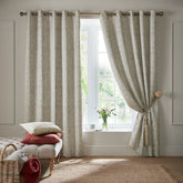 Laura Ashley Coulderton Natural Eyelet Curtain