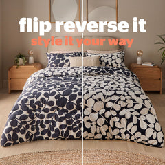 Silentnight Leaf Navy Coverless 10.5 Tog Duvet And Pillowcase