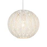 Cream Fretwork Globe Light Shade