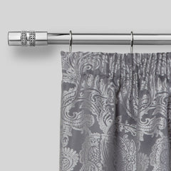 Chrome Diamante Extendable Curtain Pole with Rings
