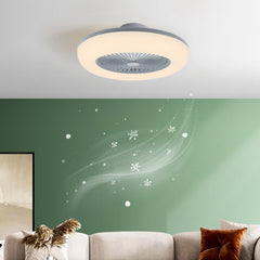 White Adjustable Round Ceiling Fan Light