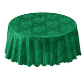 Damask Rose Green Jacquard Table Cloth