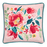 Abstract Poppy Velvet Reversible Cushion (43cm x 43cm)