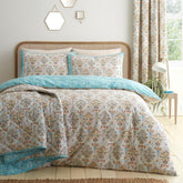 Edena Deco Floral Natural Reversible Duvet Set