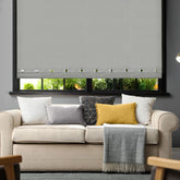 Grey Square Eyelet Roller Blind
