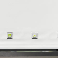 White Square Eyelet Roller Blind