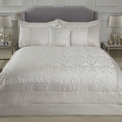 Eden Cream Embellished Jacquard Quilted Bedspread Set