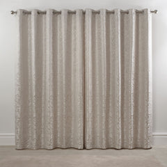 Eden Cream Lined Eyelet Jacquard Curtains