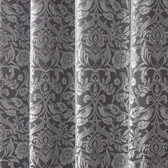 Eden Silver Lined Eyelet Jacquard Curtains