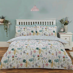 Ella Duck Egg Botanical Supersoft Duvet Set