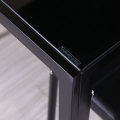 Rectangular Tempered Glass 4-Seater Dining Table