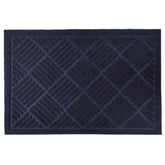 Cross Hatch Easy Care Absorbent Doormat in Navy Blue