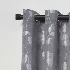 Matt Black Full Stop Extendable Curtain Pole