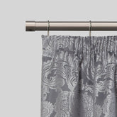 Black Silk Full Stop Extendable Curtain Pole with Rings