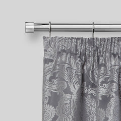 Chrome Full Stop Extendable Curtain Pole with Rings