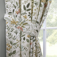 Cleo Floral Willow Pencil Pleat Curtains