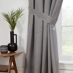 Eclipse Pewter Grey Pencil Pleat Blackout Thermal Curtains
