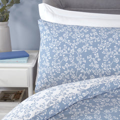 Sade Blue Floral Duvet Set