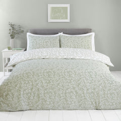 Sade Green Floral Duvet Set
