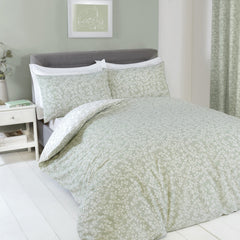 Sade Green Floral Duvet Set