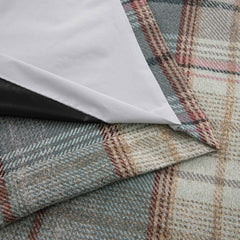 Gleneagles Tartan Steel Thermal Blackout Eyelet Curtains