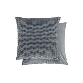 Henley Grey Pleated Touch Velvet Cushion Covers (Pair)