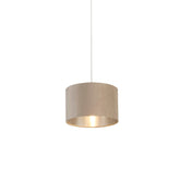 Taupe Velvet Light Shade (27cm)